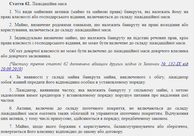 Кодекс України з процедур банкрутства