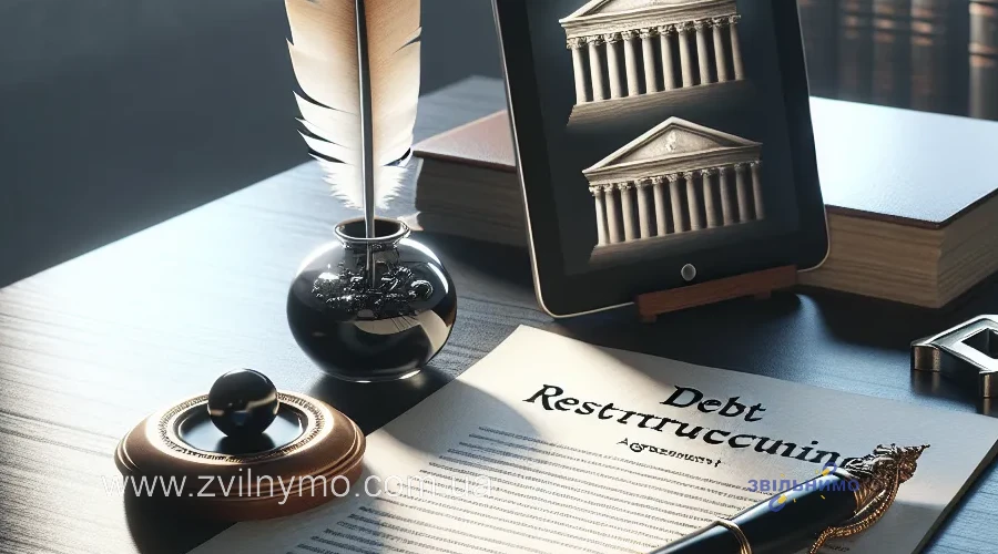 Иллюстрация к разделу &ldquo;Реструктуризація боргів та альтернативи банкрутству&rdquo; в статье &ldquo;Як правильно оголосити себе банкрутом- покрокова інструкція 2025&rdquo;