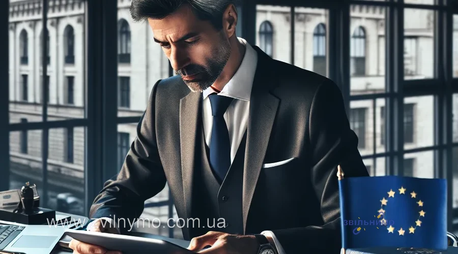 Иллюстрация к разделу "Імплементація Директиви ЄС 2019/1023 та її вплив на українське законодавство" в статье "Зміни до законодавства щодо обмежень впливу заінтересованих осіб у процедурах банкрутства"