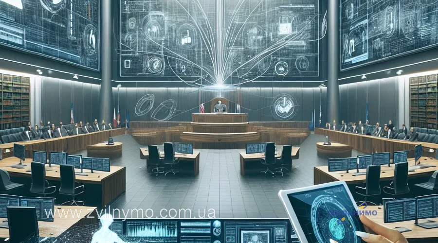 Иллюстрация к разделу "# Основні етапи цифровізації судочинства в Україні" в статье "Впровадження електронного документообігу у процедурі закриття виконавчих проваджень — нові державні ініціативи"