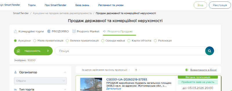 Сайт Прозорро.Продажі