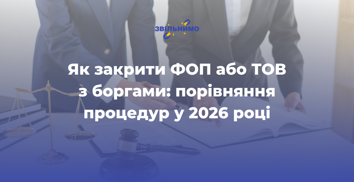 Як закрити ФОП або ТОВ з боргами: порівняння процедур у 2026 році