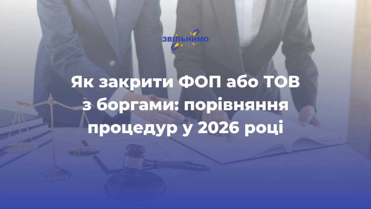 Як закрити ФОП або ТОВ з боргами: порівняння процедур у 2026 році