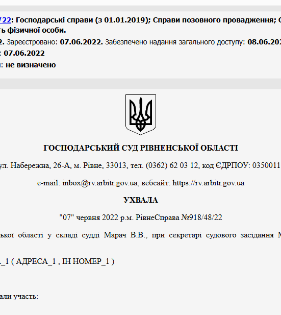 Судове рішення №918/48/22