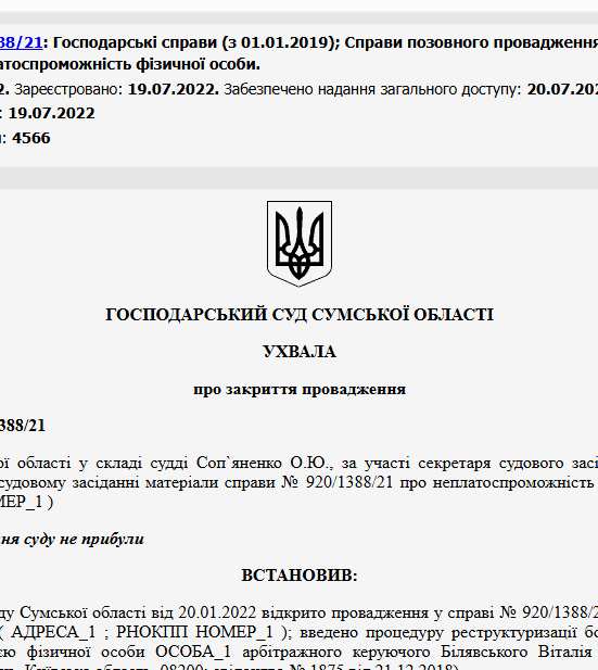 Судове рішення №920/1388/21