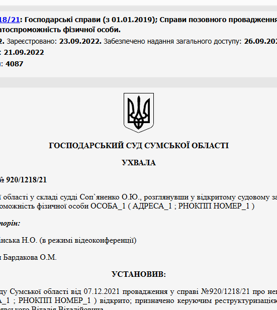 Судове рішення №920/1218/21