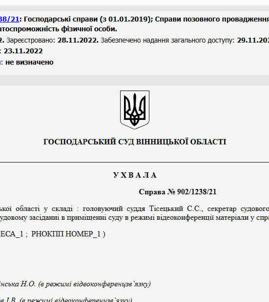 Судове рішення №902/1238/21