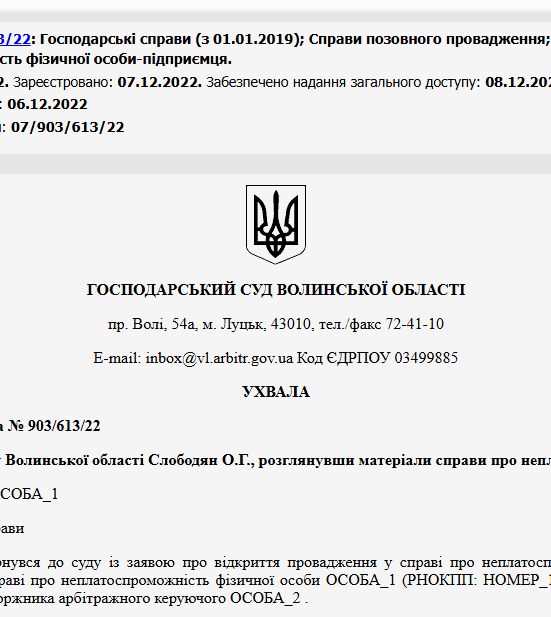 Судове рішення №903/613/22