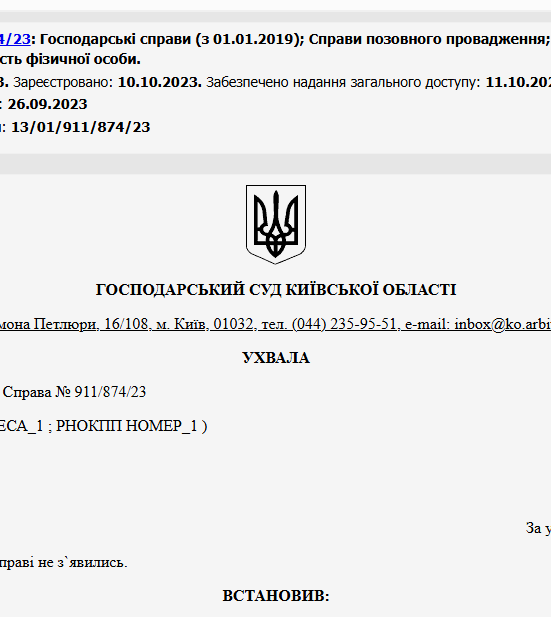 Судове рішення №911/874/23