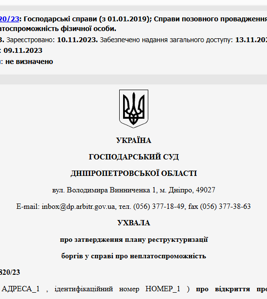 Судове рішення №904/3820/23