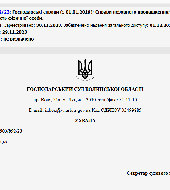 Судове рішення №903/892/23