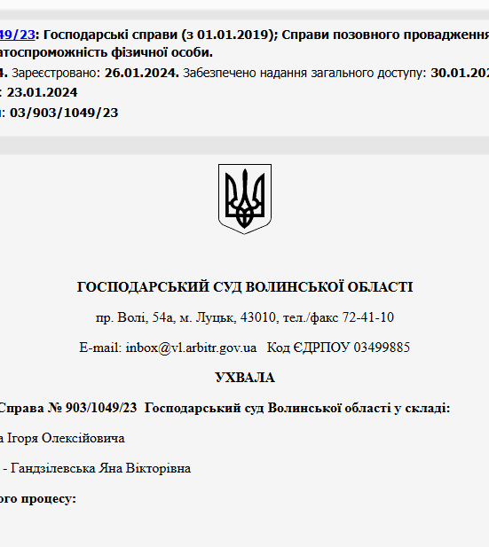 Судове рішення №903/1049/23