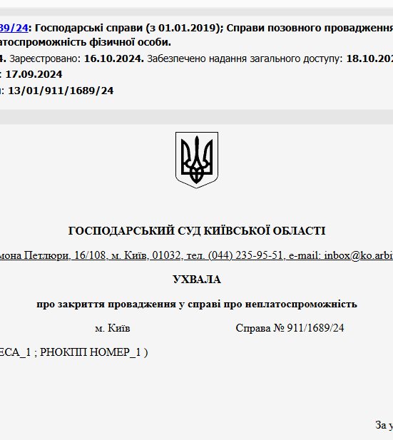 Судове рішення №911/1689/24