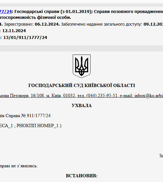 Судове рішення №911/1777/24