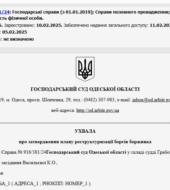 Судове рішення №916/381/24