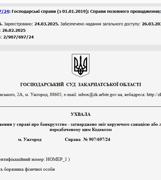Судове рішення №907/697/24