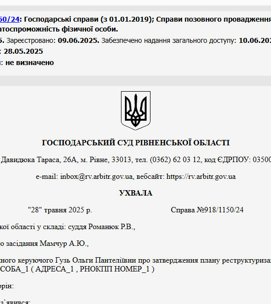 Судове рішення №918/1150/24