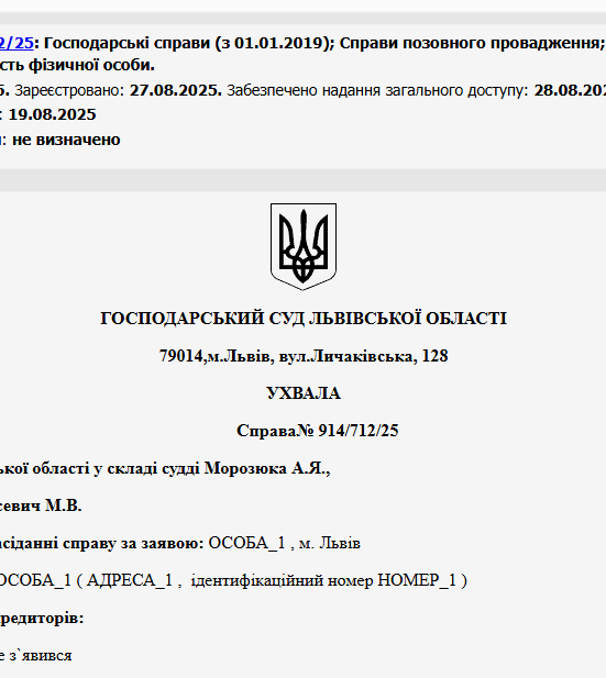 Судове рішення №914/712/25