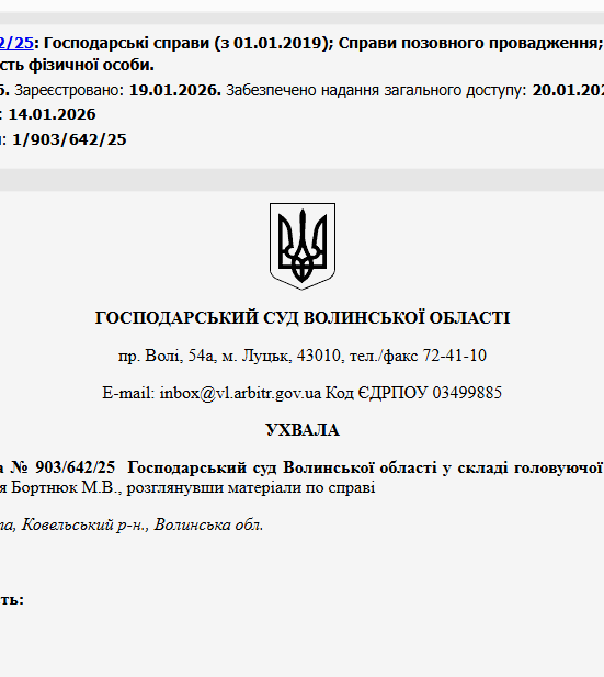 Судове рішення №903/642/25