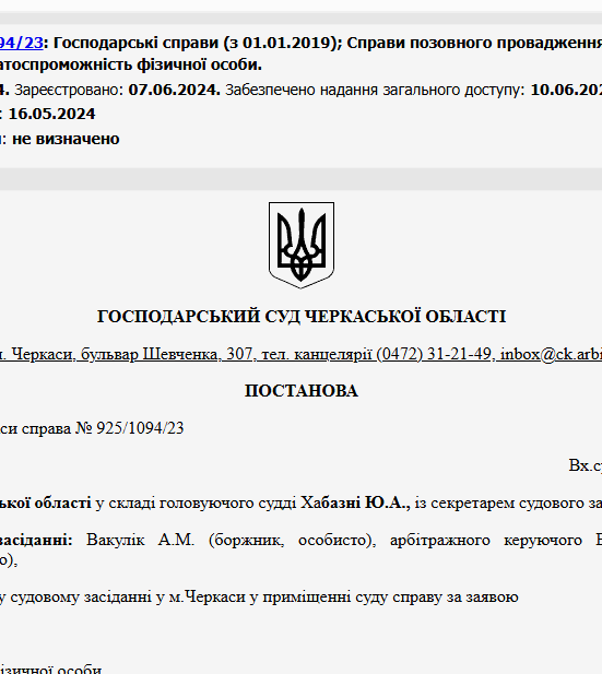 Судове рішення №925/1094/23