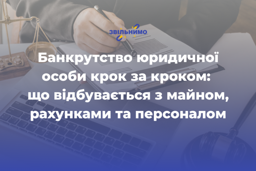 Банкрутство юридичної особи крок за кроком: що відбувається з майном, рахунками та персоналом