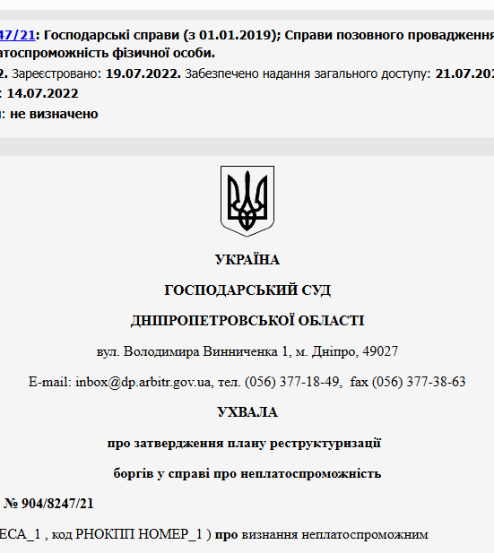 Судове рішення №904/8247/21