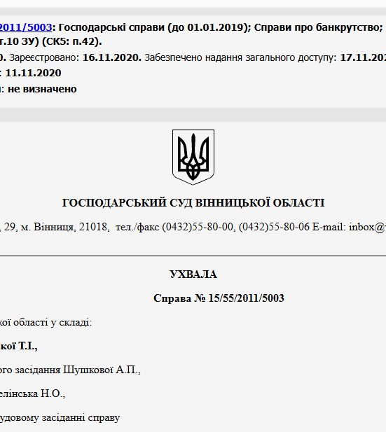 Судове рішення №15/55/2011/5003