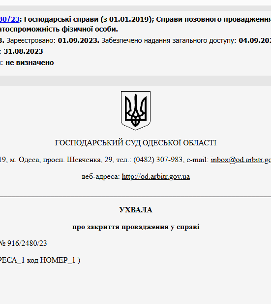 Судове рішення №916/2480/23