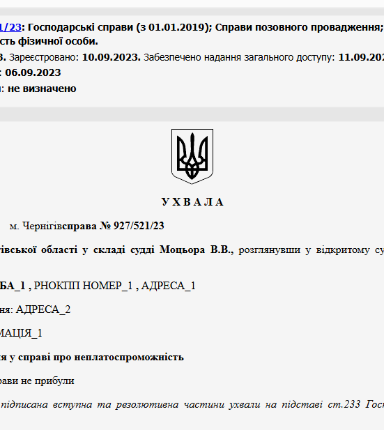 Судове рішення №927/521/23