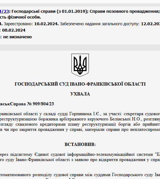 Судове рішення №909/804/23