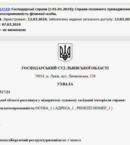 Судове рішення №914/3517/23