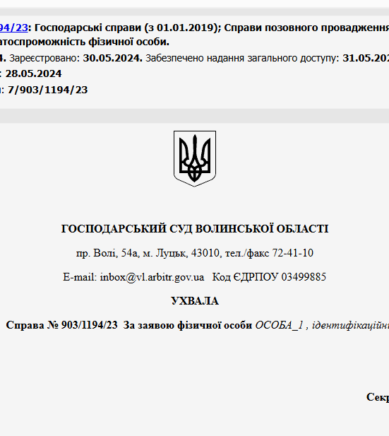 Судове рішення №903/1194/23