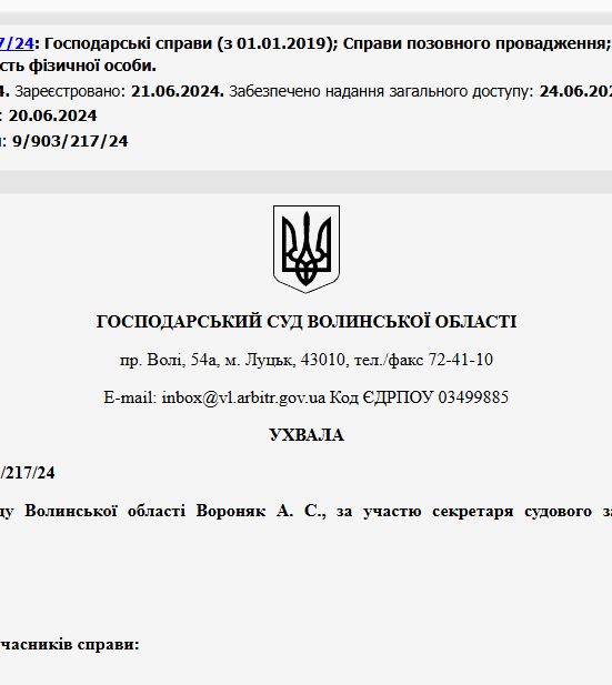 Судове рішення №903/217/24