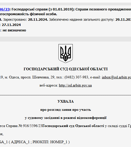 Судове рішення №916/5596/23