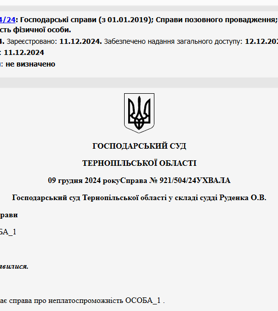 Судове рішення №921/504/24