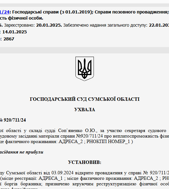 Судове рішення №920/711/24