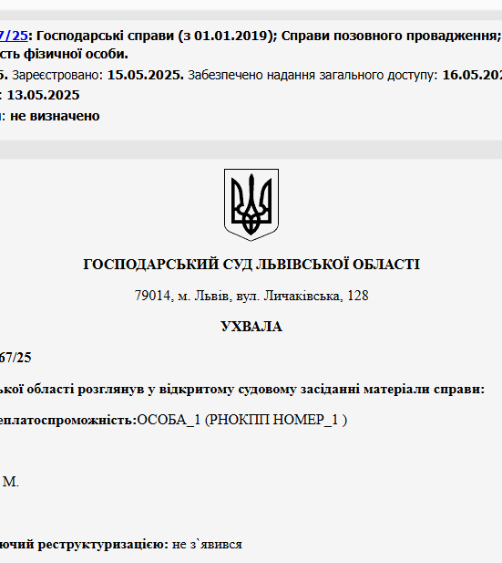 Судове рішення №914/267/25