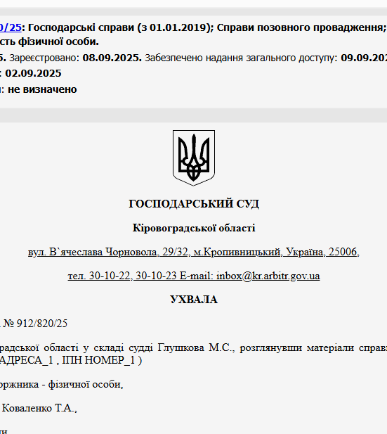 Судове рішення №912/820/25