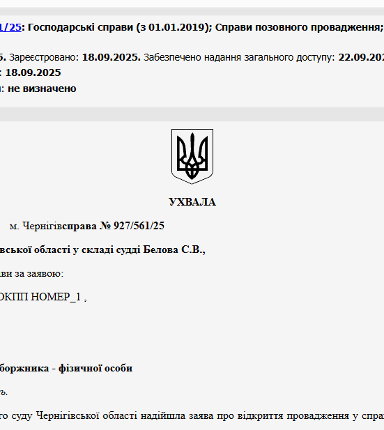 Судове рішення №927/561/25