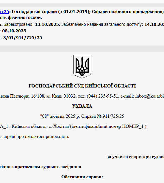 Судове рішення №911/725/25