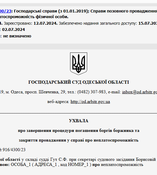 Судове рішення №916/4300/23