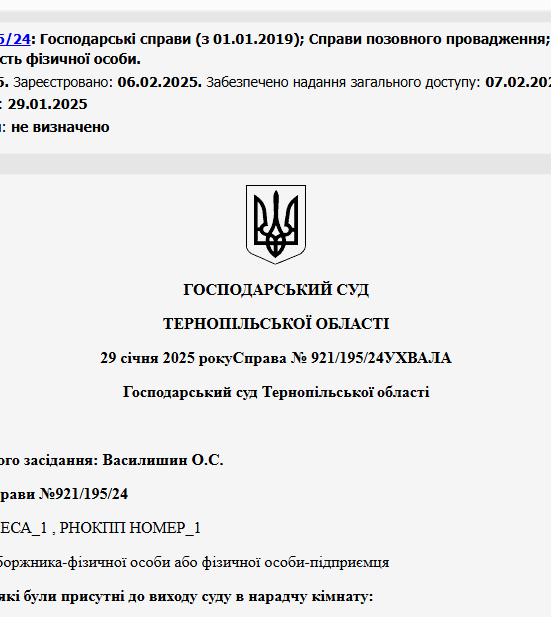 Судове рішення №921/195/24